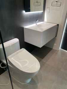 a newly renovated bathroom in a boca raton florida home