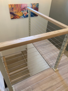 a stair case in a south florida home