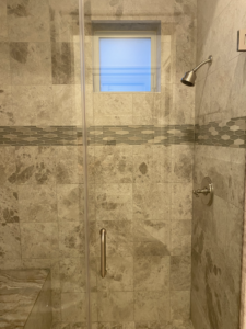 a shower with a glass enclosure in boca raton florida