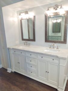 two sinks in a home bathroom